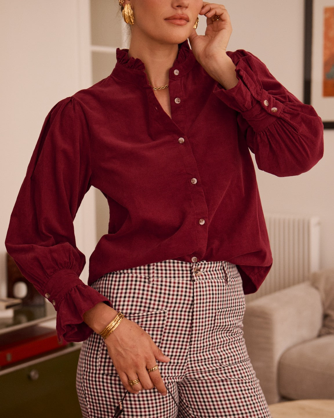 Chemise Leontine - Bordeaux