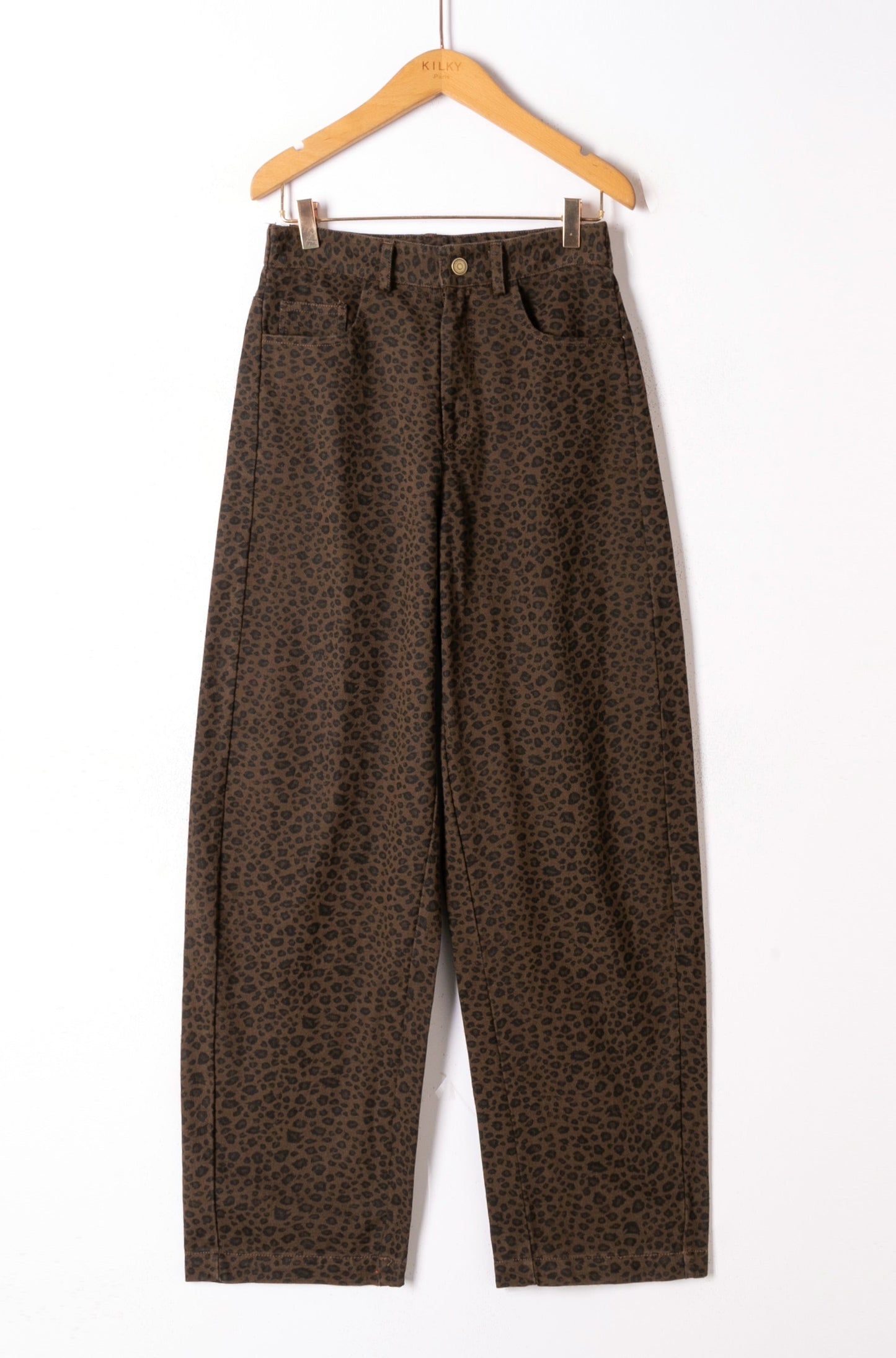 Pantalon barrel Léopard
