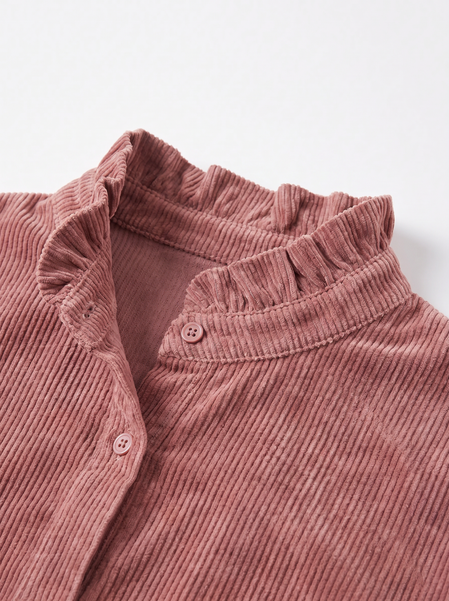 Chemise velours côtelé rose