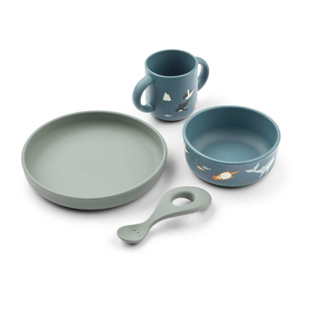 Vivi printed tableware set - artic sea