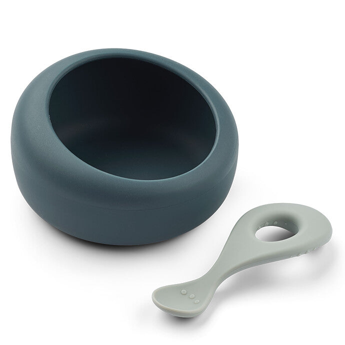 Sparia bowl with spoon - blue