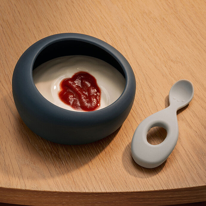 Sparia bowl with spoon - blue
