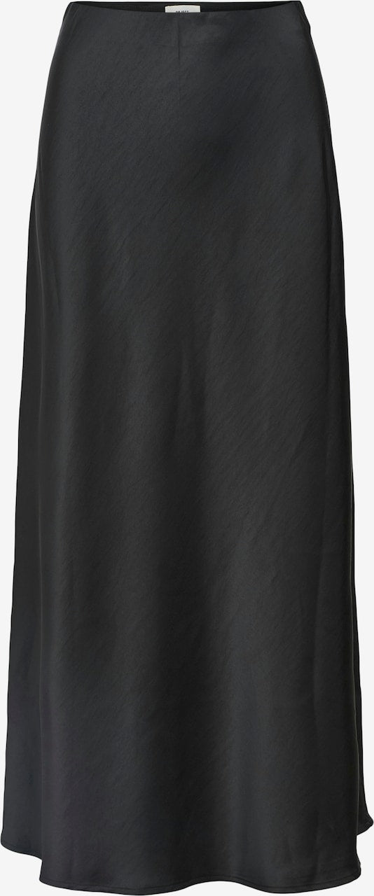 Jupe longue en satin noir OBJCHILLI