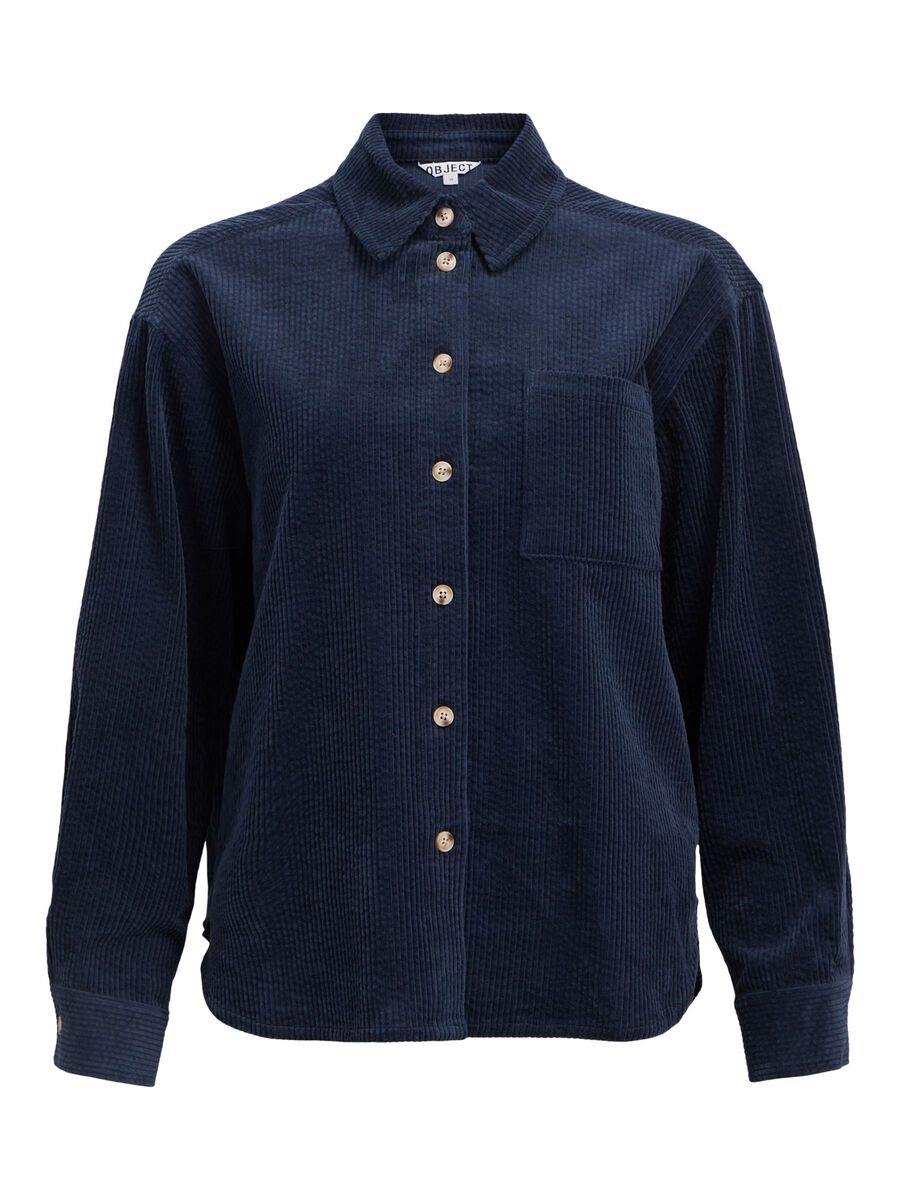 Chemise velours bleu OBJGALA