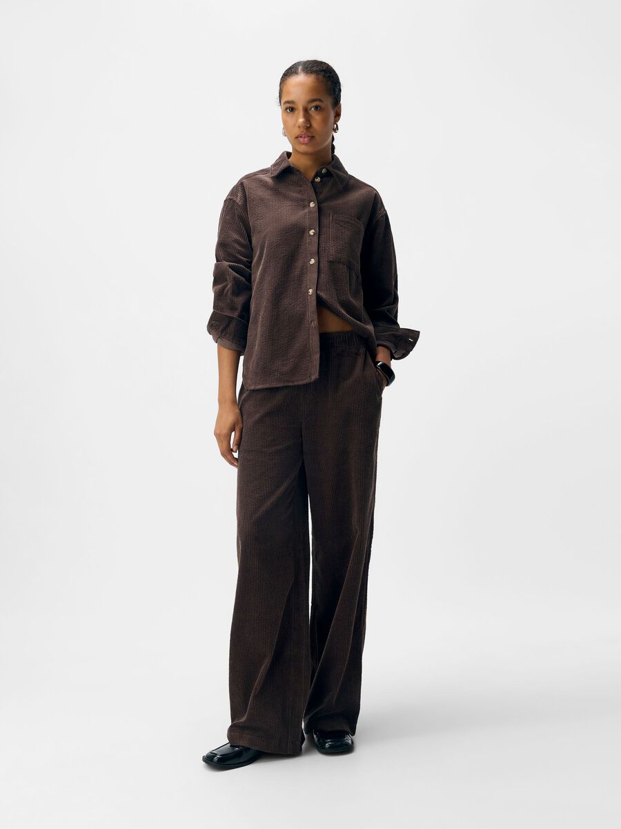 Pantalon velours marron OBJGALA
