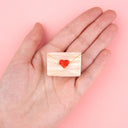 Mini pince à cheveux Enveloppe Cœur