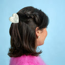 Pince à cheveux Cœur Blanc