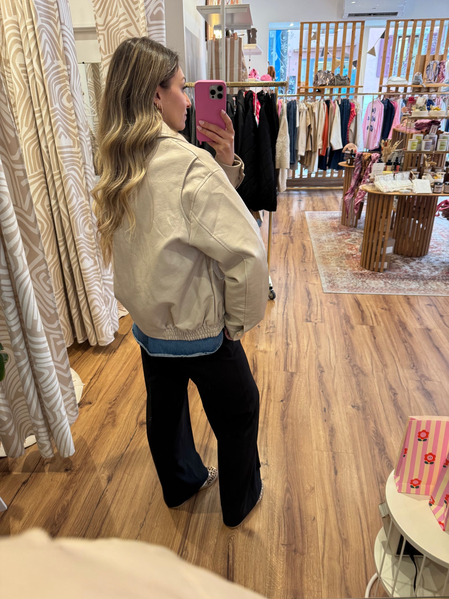 Veste bomber beige Cameron
