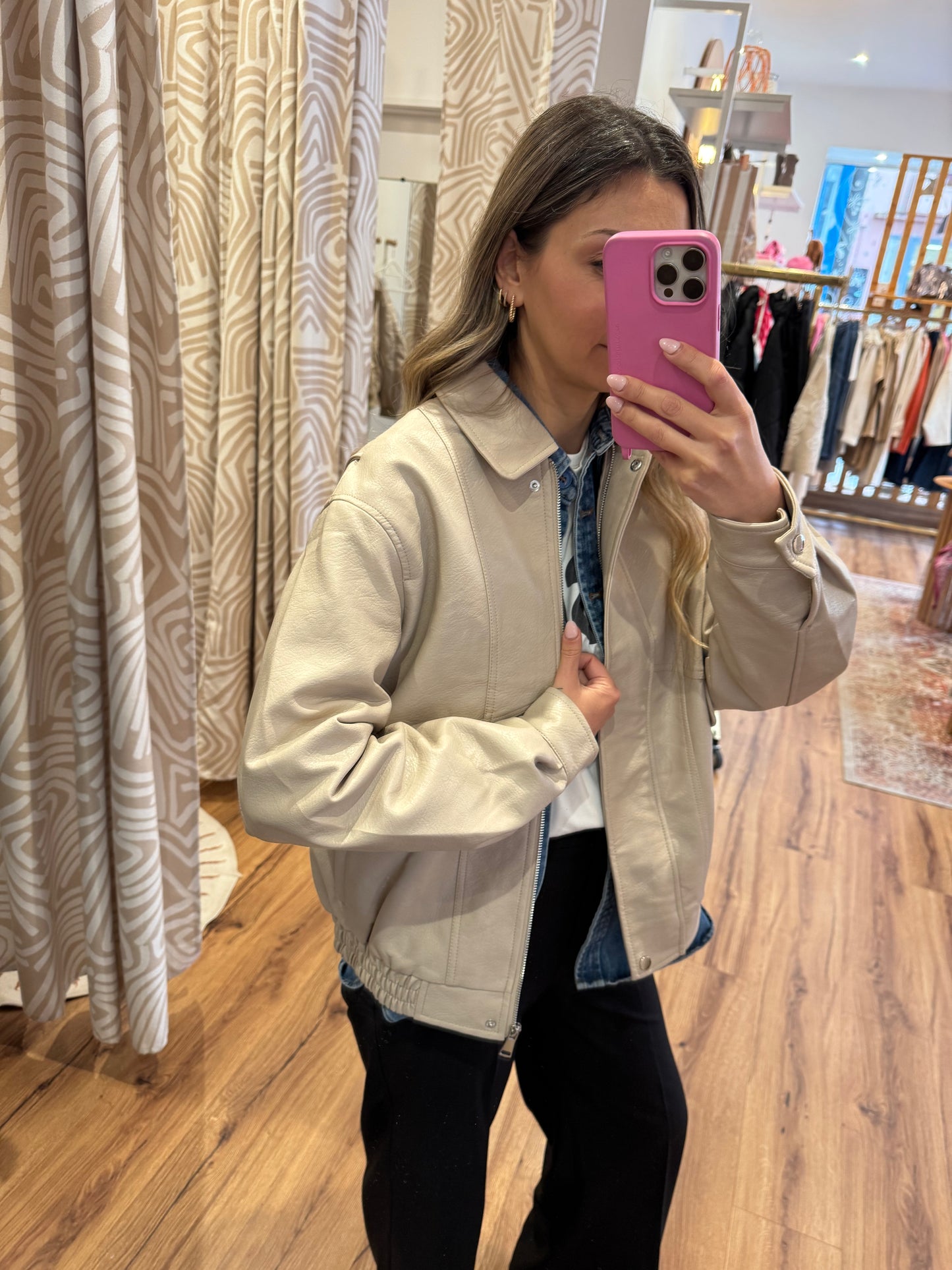 Veste bomber beige Cameron