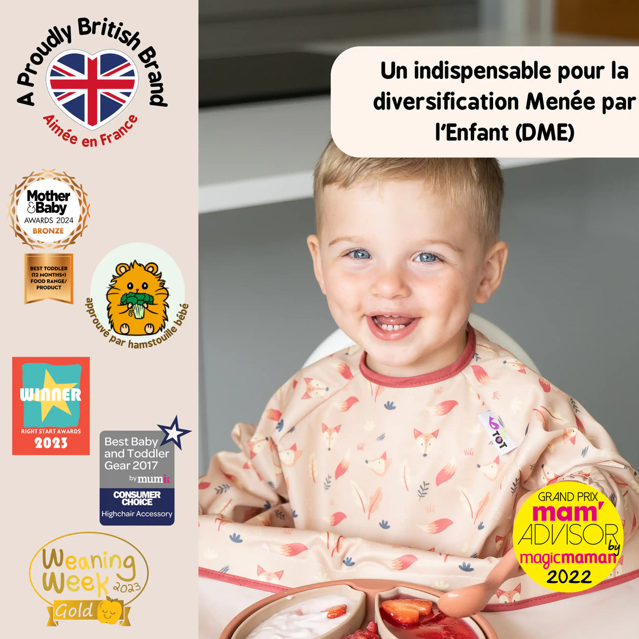 Bavoir scratch pour Kit Plateau Renards