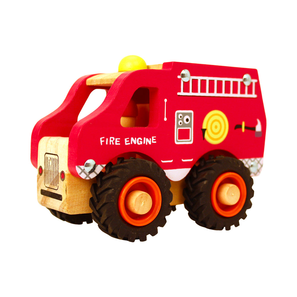 Camion pompier bois