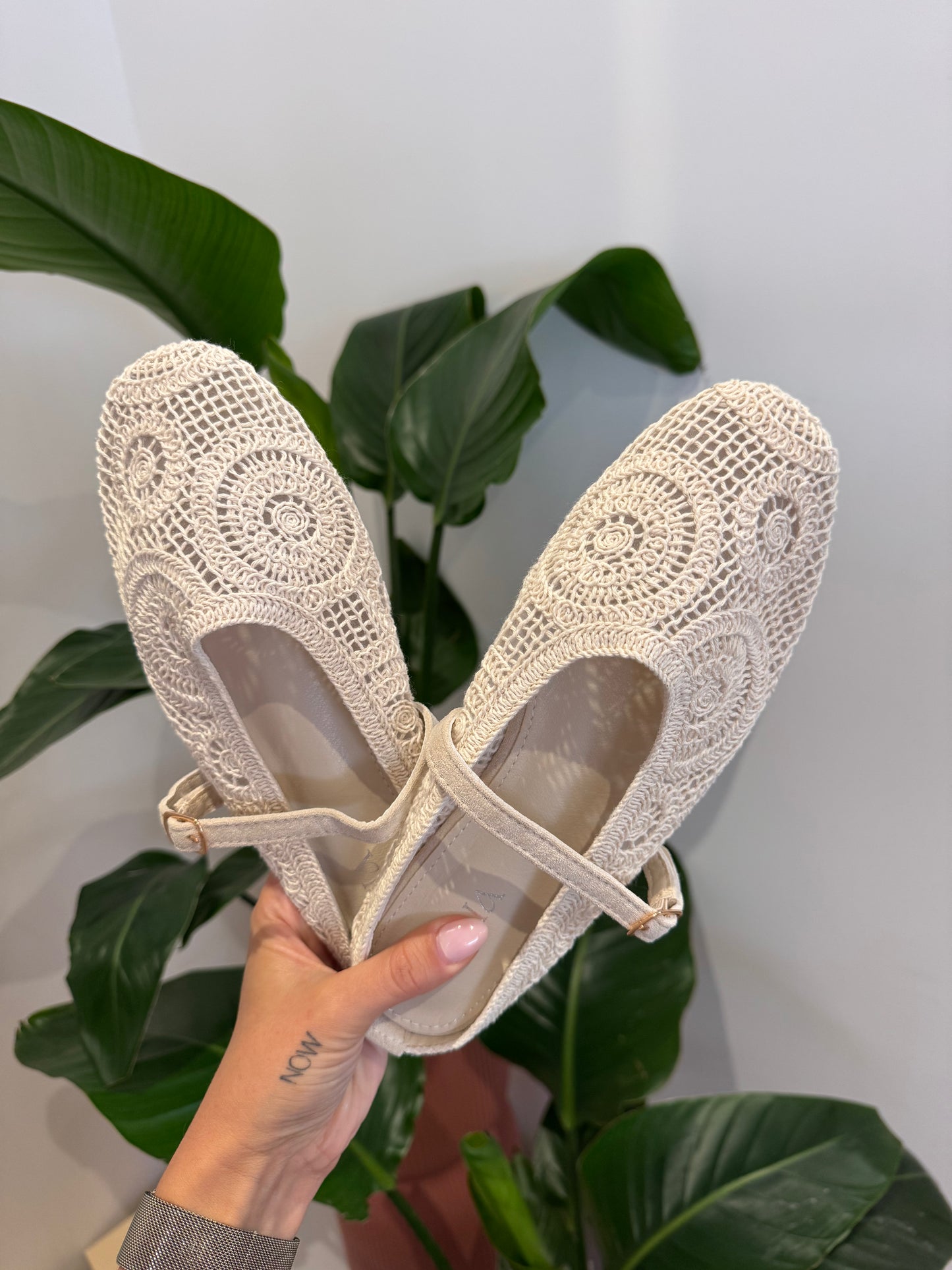 Ballerines mules Crochet