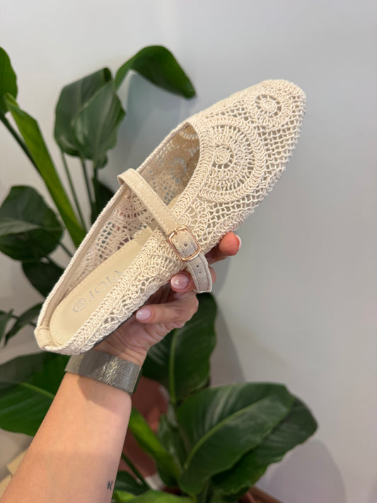 Ballerines mules Crochet