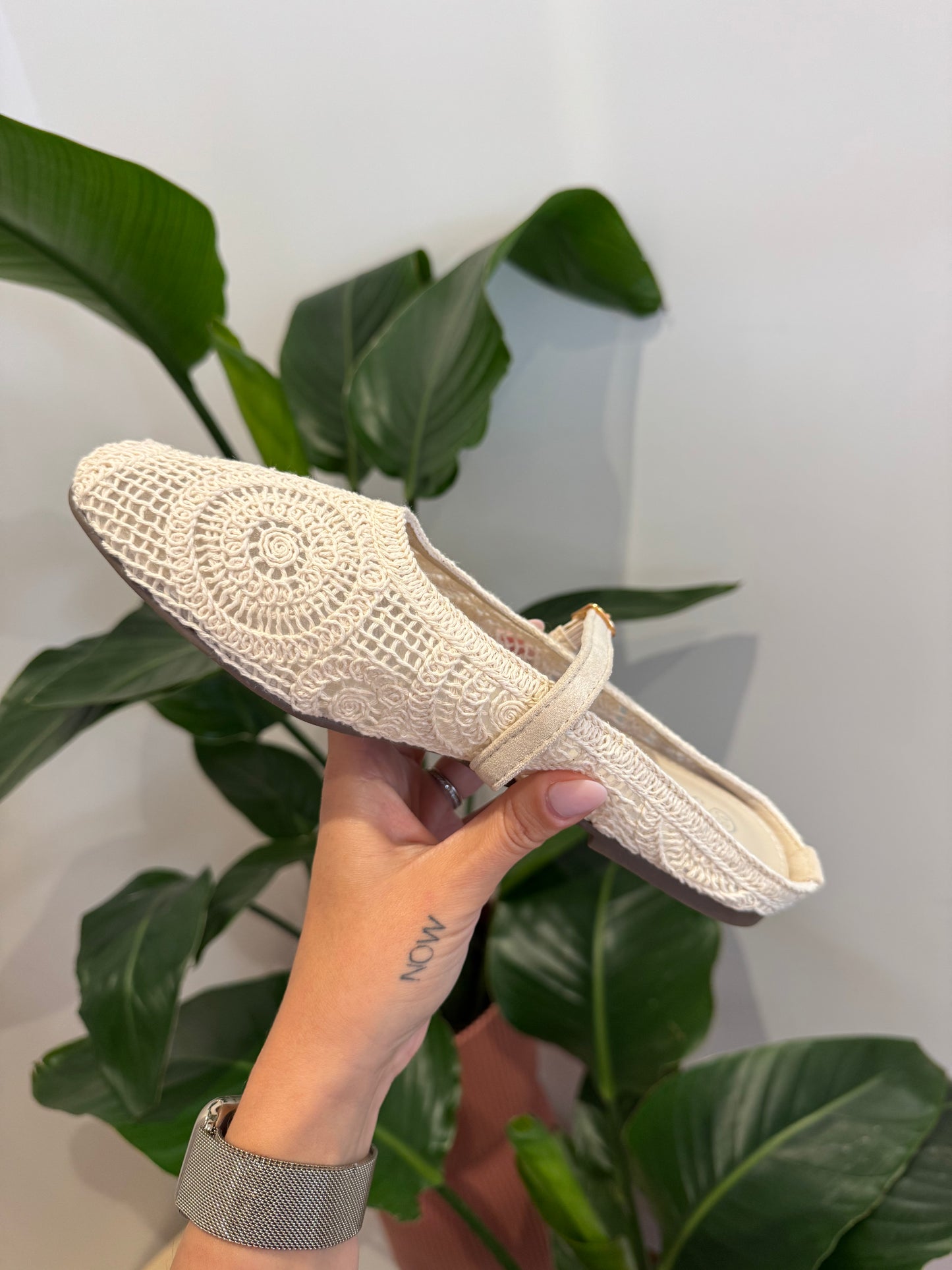 Ballerines mules Crochet