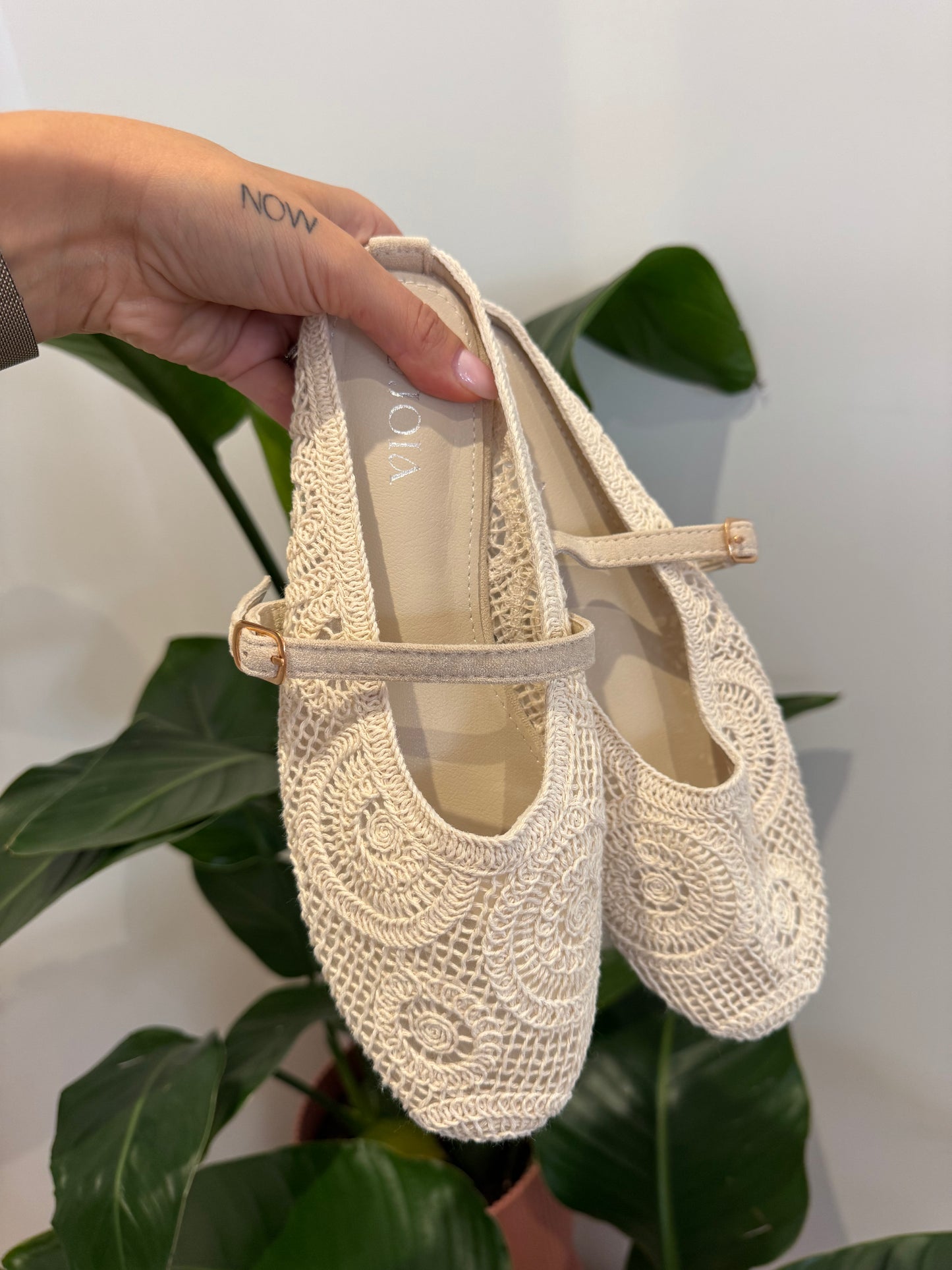 Ballerines mules Crochet