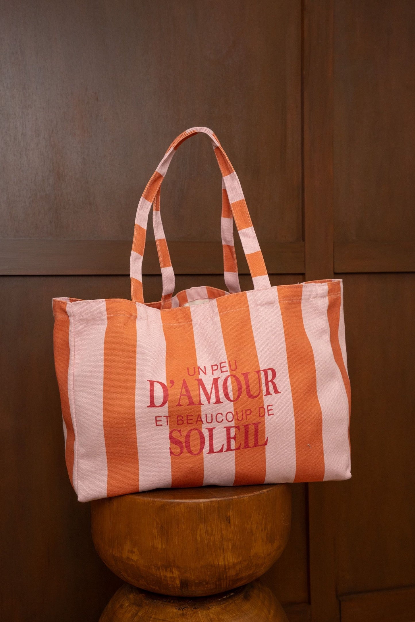 Cabas orange « Un peu d’amour »
