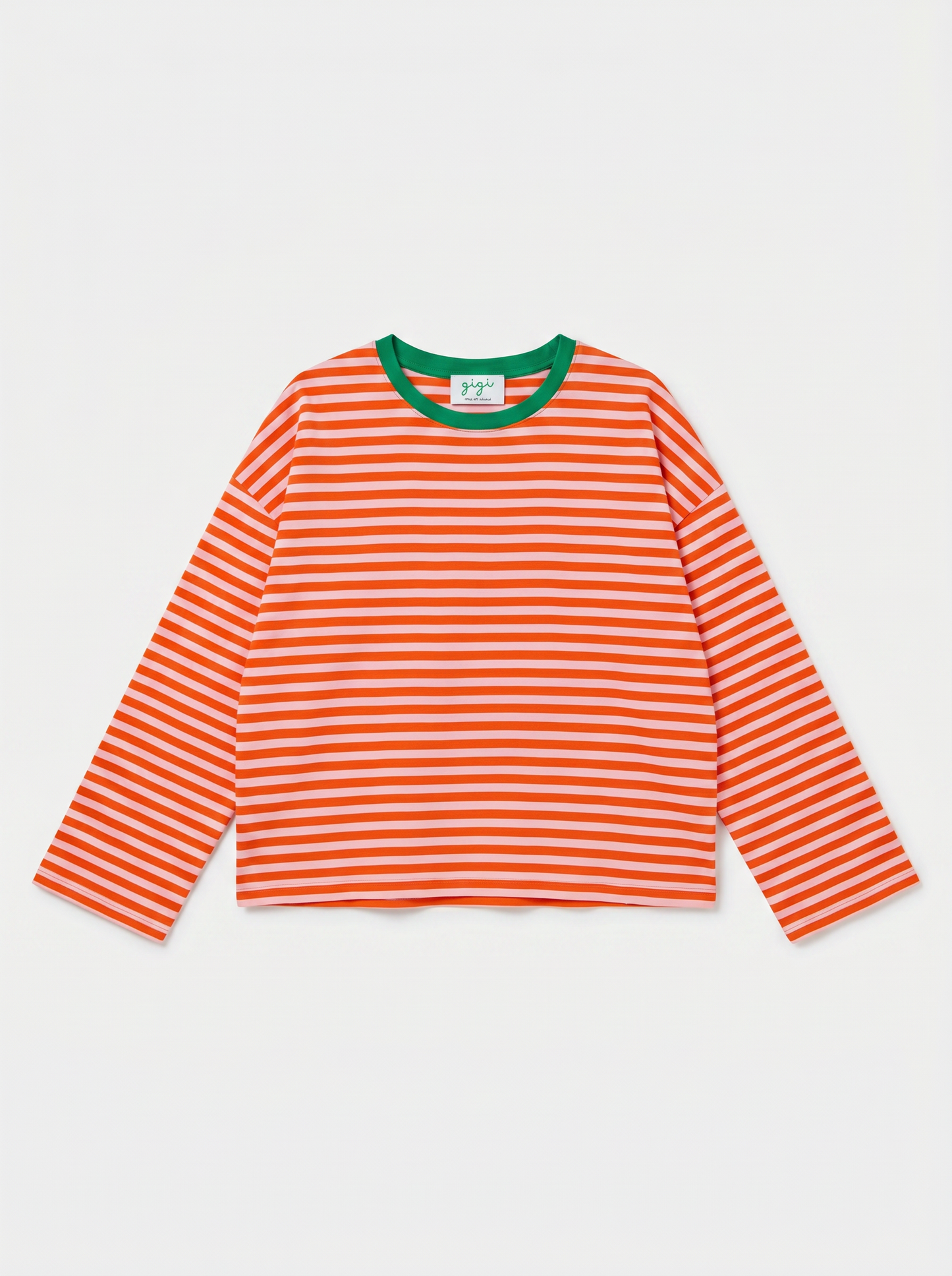 T-Shirt manches longues rayures Orange