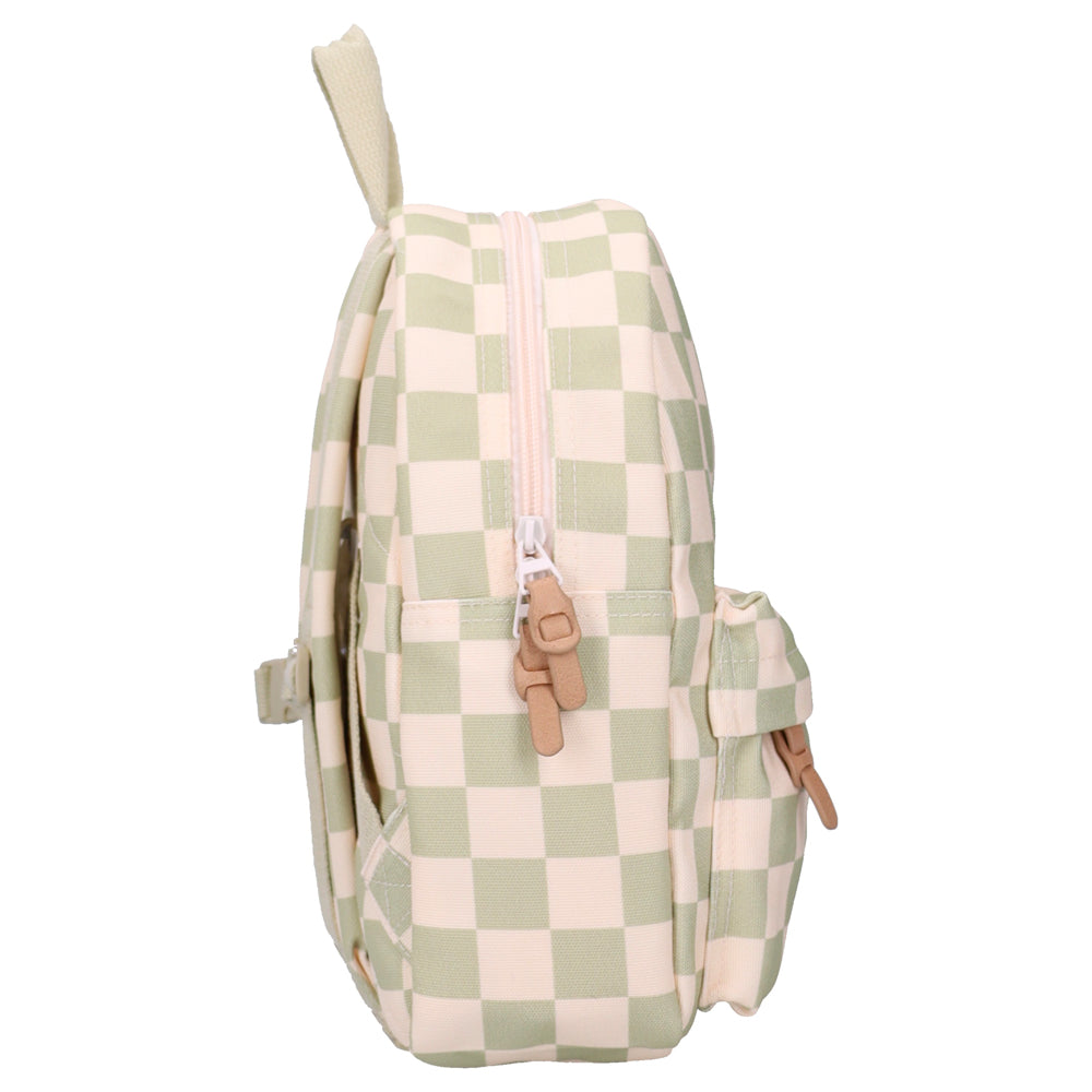 Sac à dos enfant pâquerettes beige/vert
