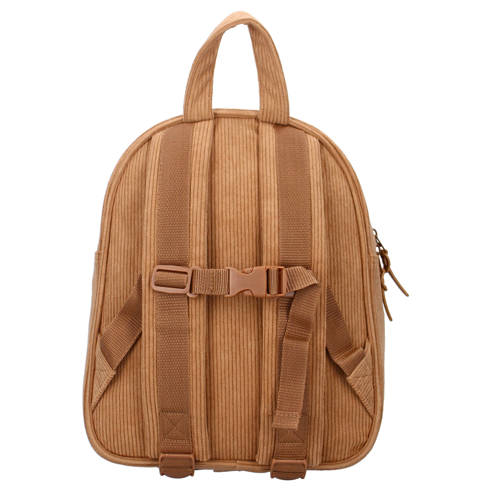 Sac à dos enfant ourson côtelé beige