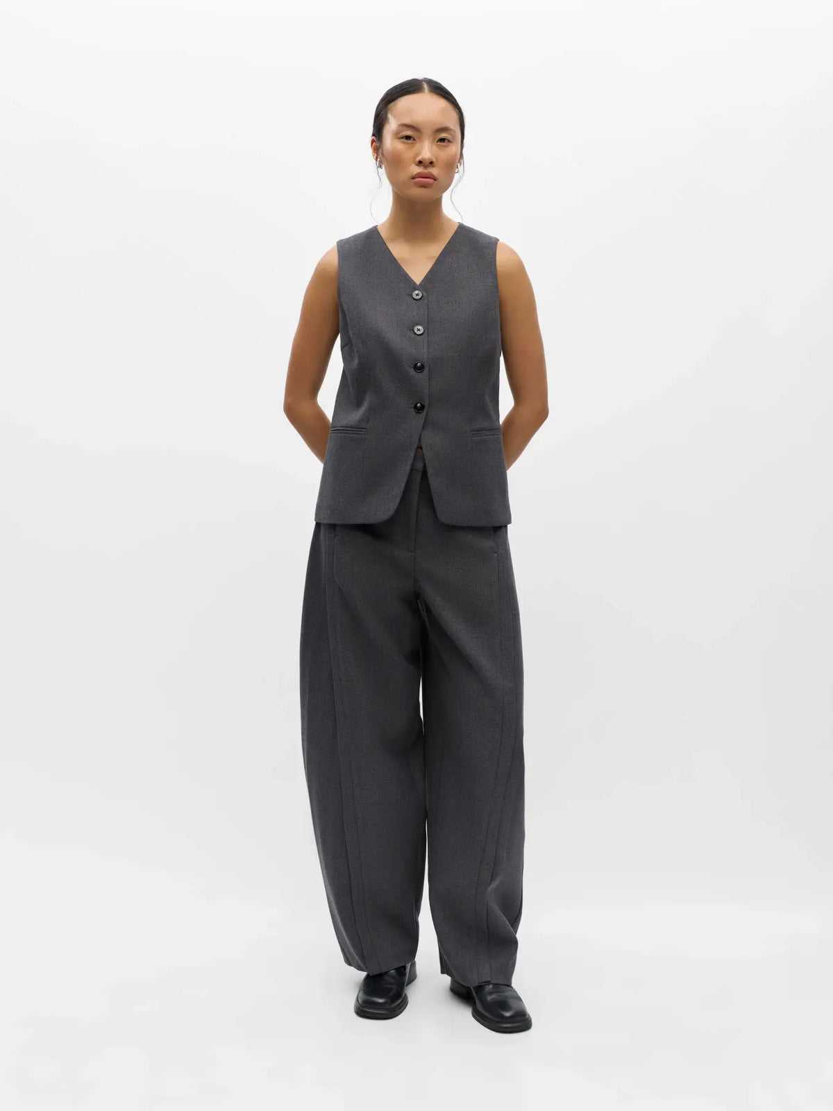 Pantalon Kavin Barrel Dark Grey