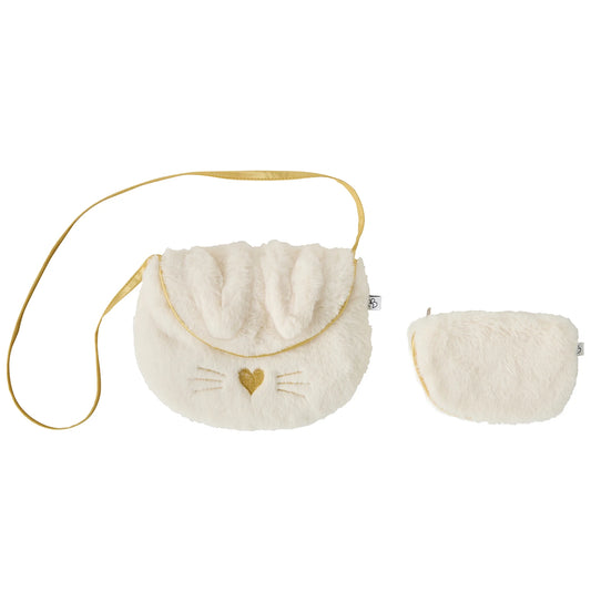 Sac + porte-monnaie lapin écru