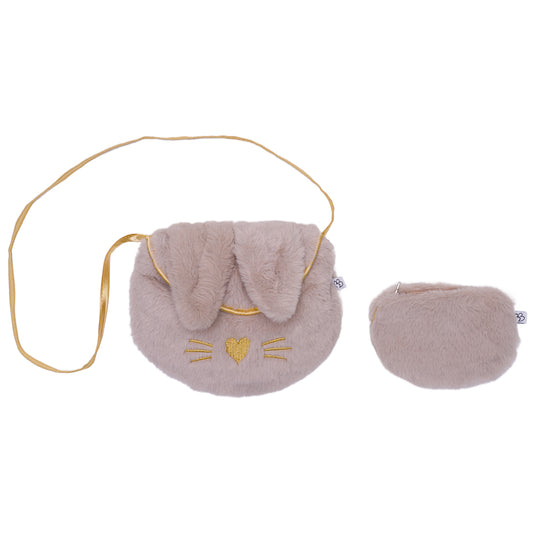 Sac + porte-monnaie lapin beige