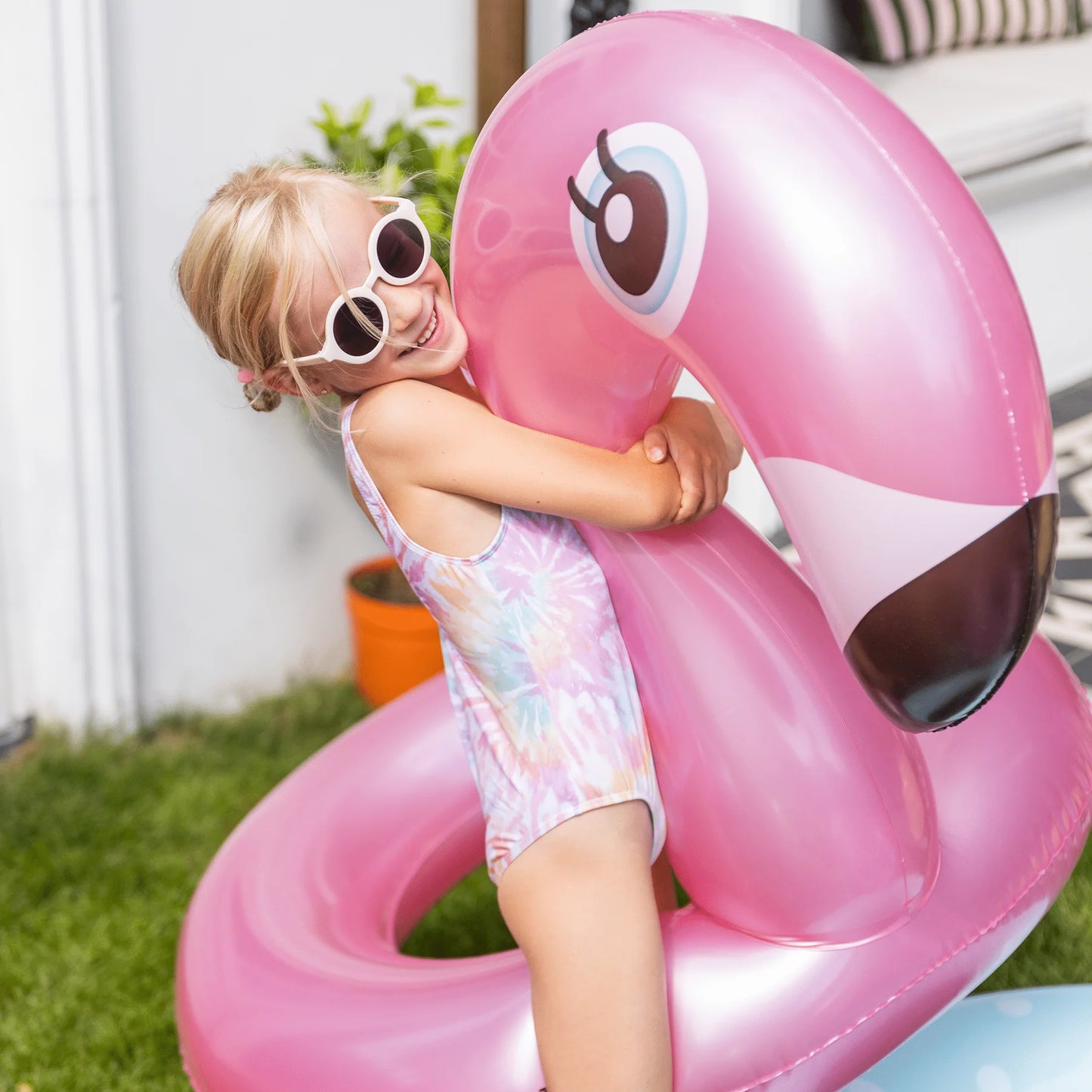 Bouée enfant Flamingo rose