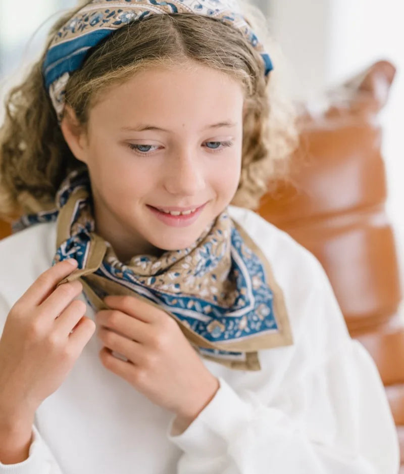 Petit foulard Folk Bronze