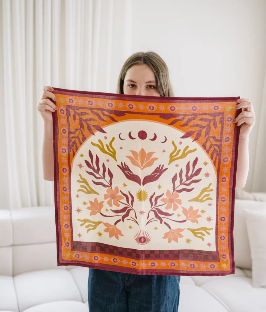 Foulard moyen - Women power pétale