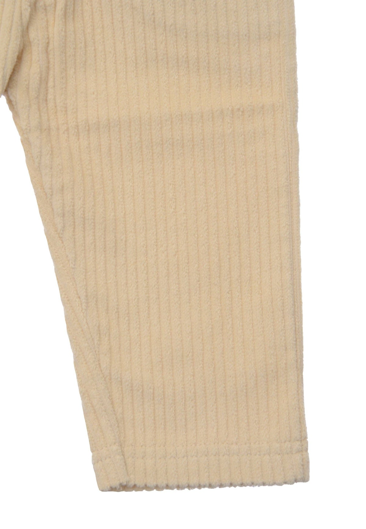 Pantalon en velours côtelé beige avec grandes poches