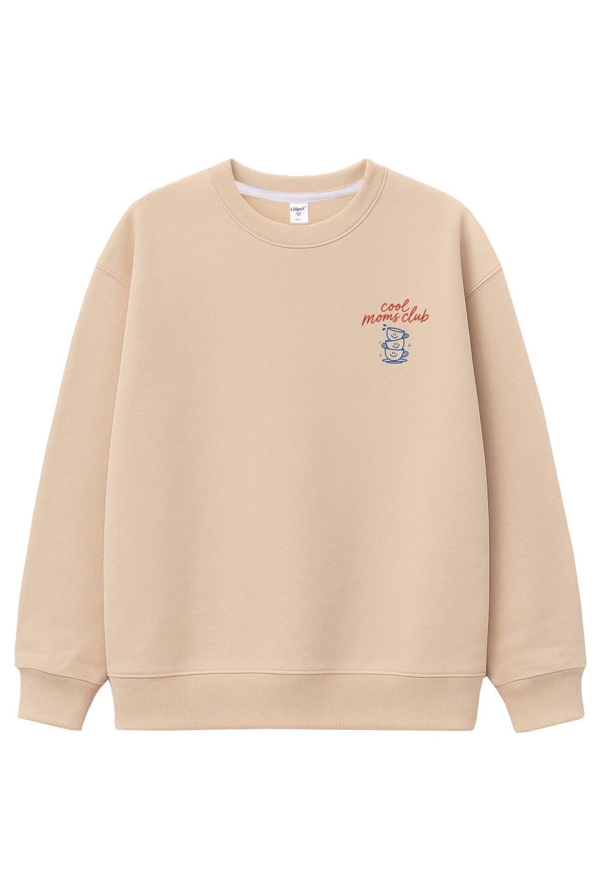 Sweat-shirt adulte beige Cool Moms Club