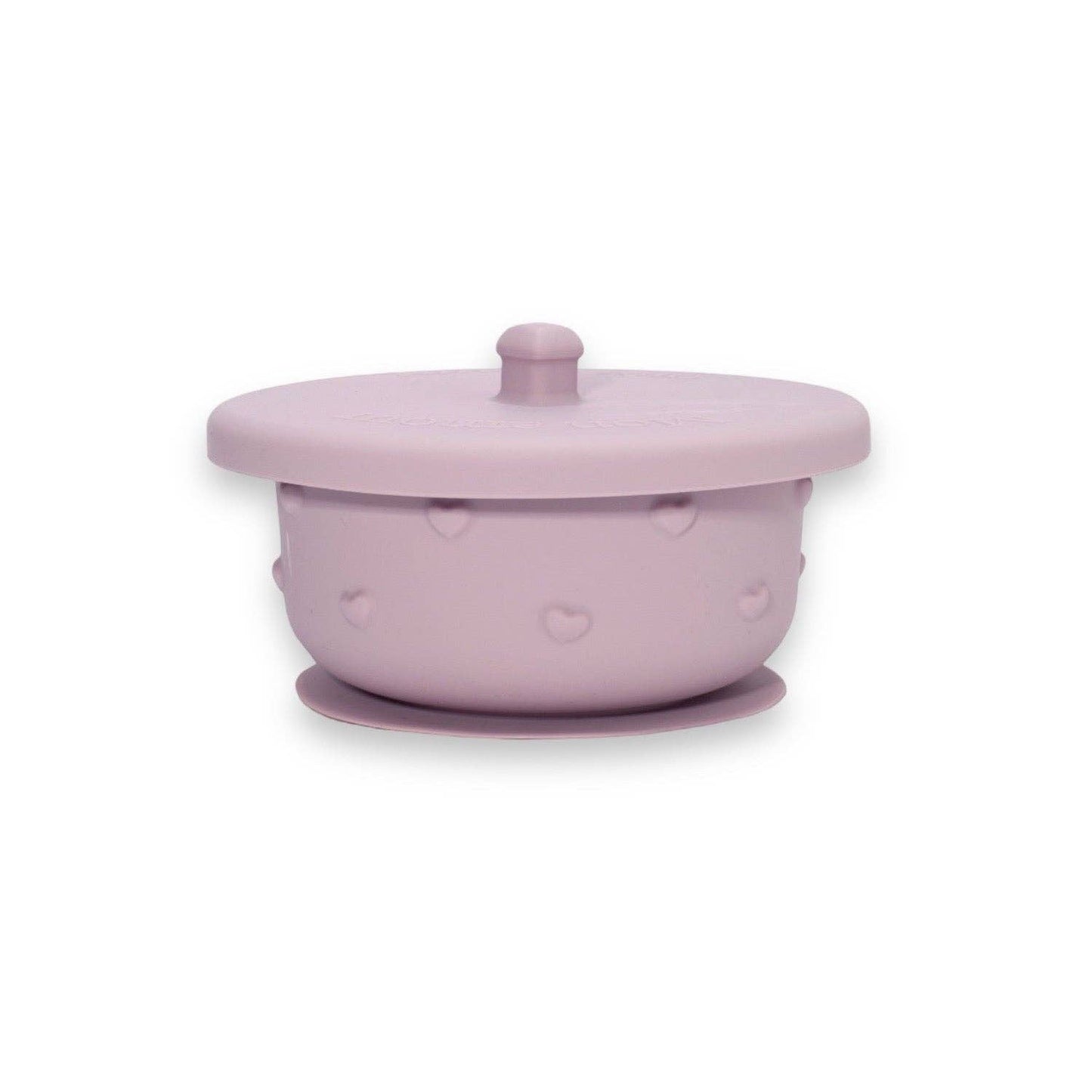 Bol en silicone Ina avec ventouse et couvercle hermétique Rose