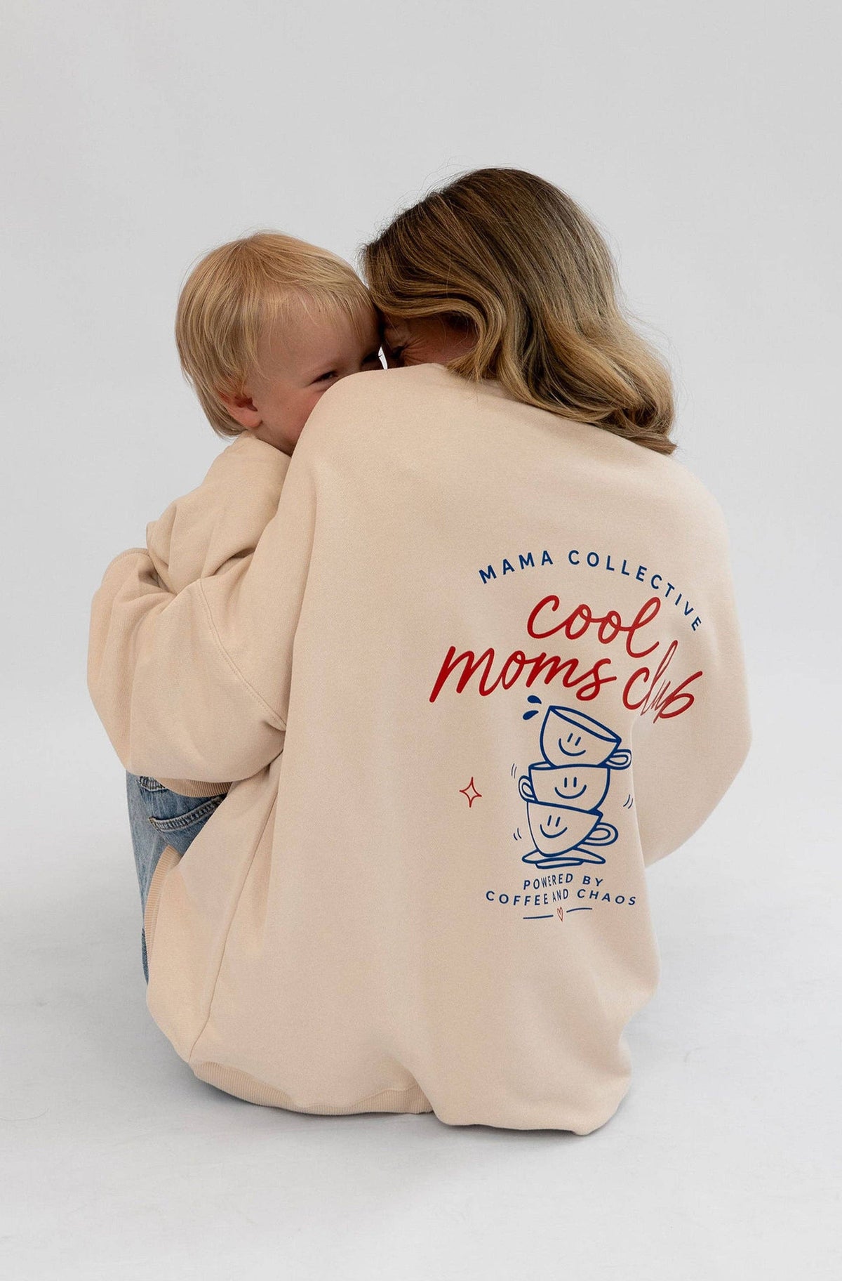 Sweat-shirt adulte beige Cool Moms Club