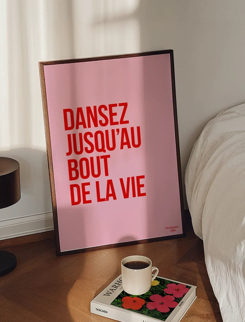 Danser jusqu'au bout de la vie Rose et Rouge A3