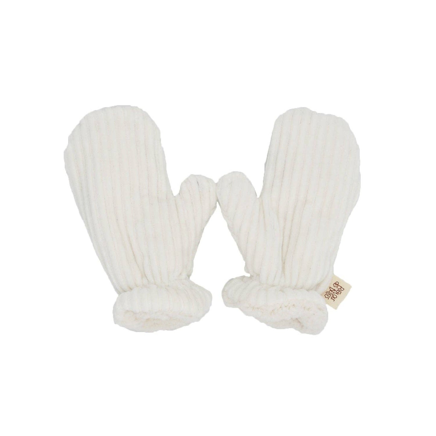 Moufles velours Ecru