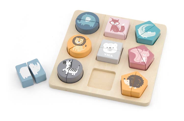 Puzzle Shape Blocks - Animaux sauvages