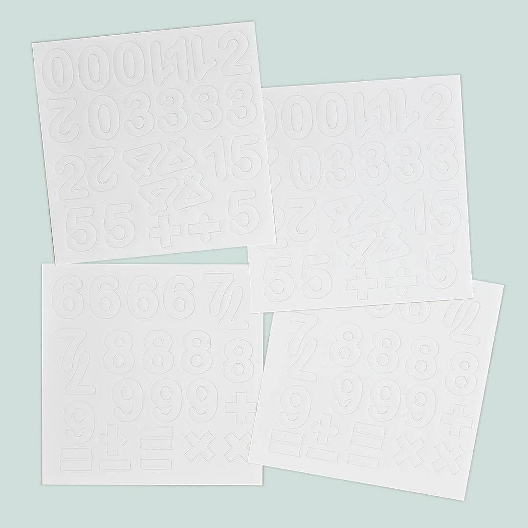 Chiffres magnétiques blancs - lot de 100 magnets