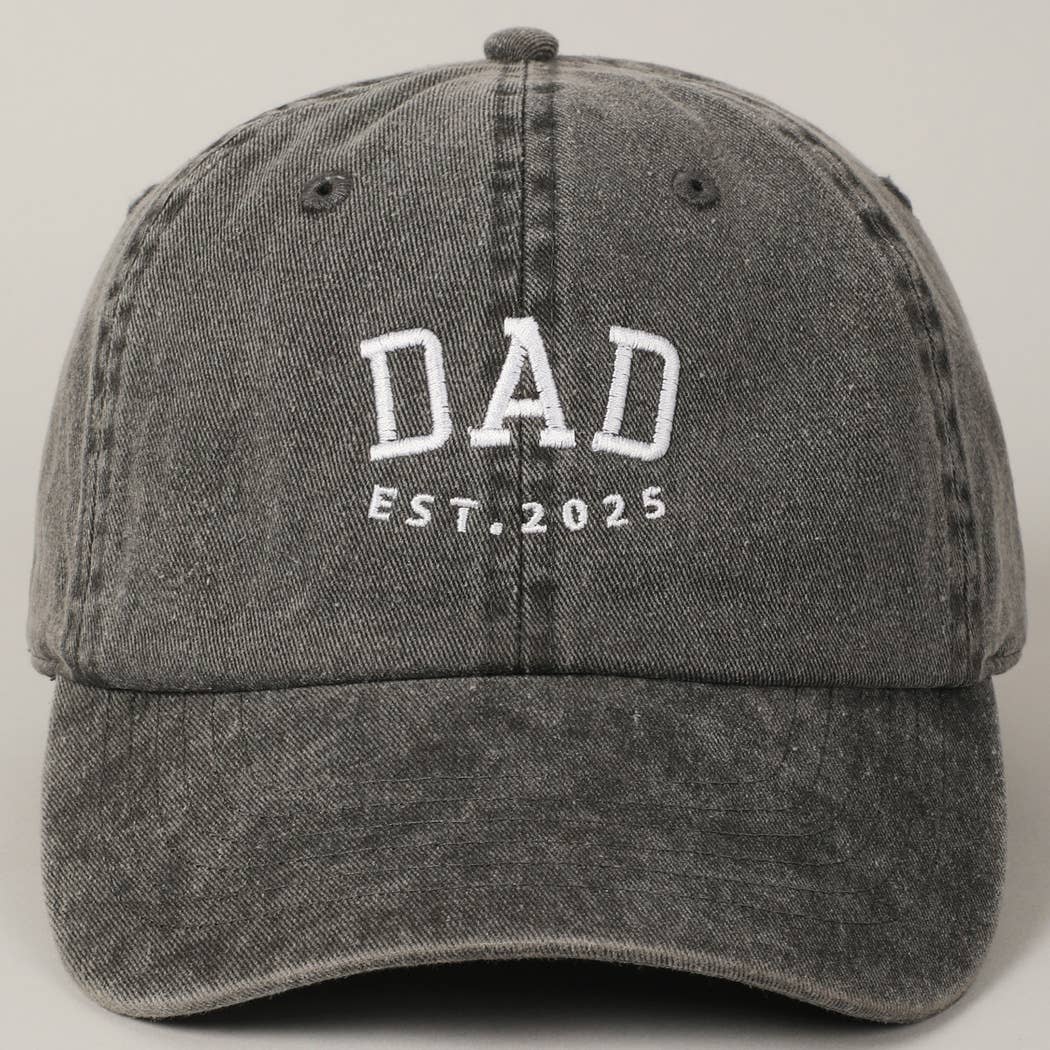 Casquette de baseball brodée « DAD EST.2025 »