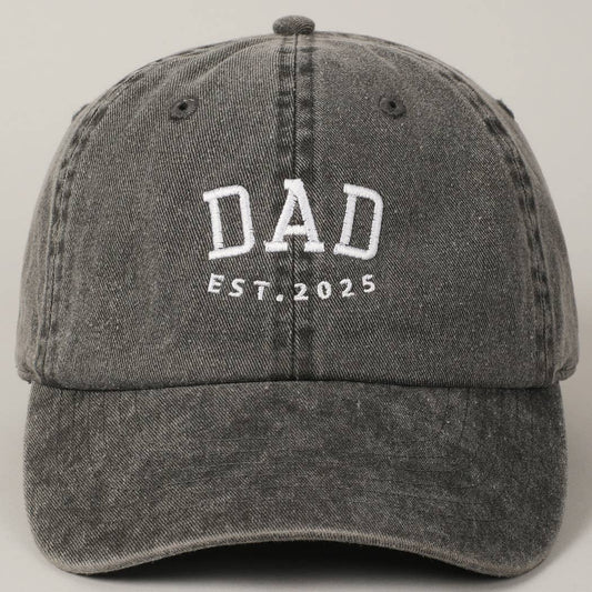 Casquette de baseball brodée « DAD EST.2025 »