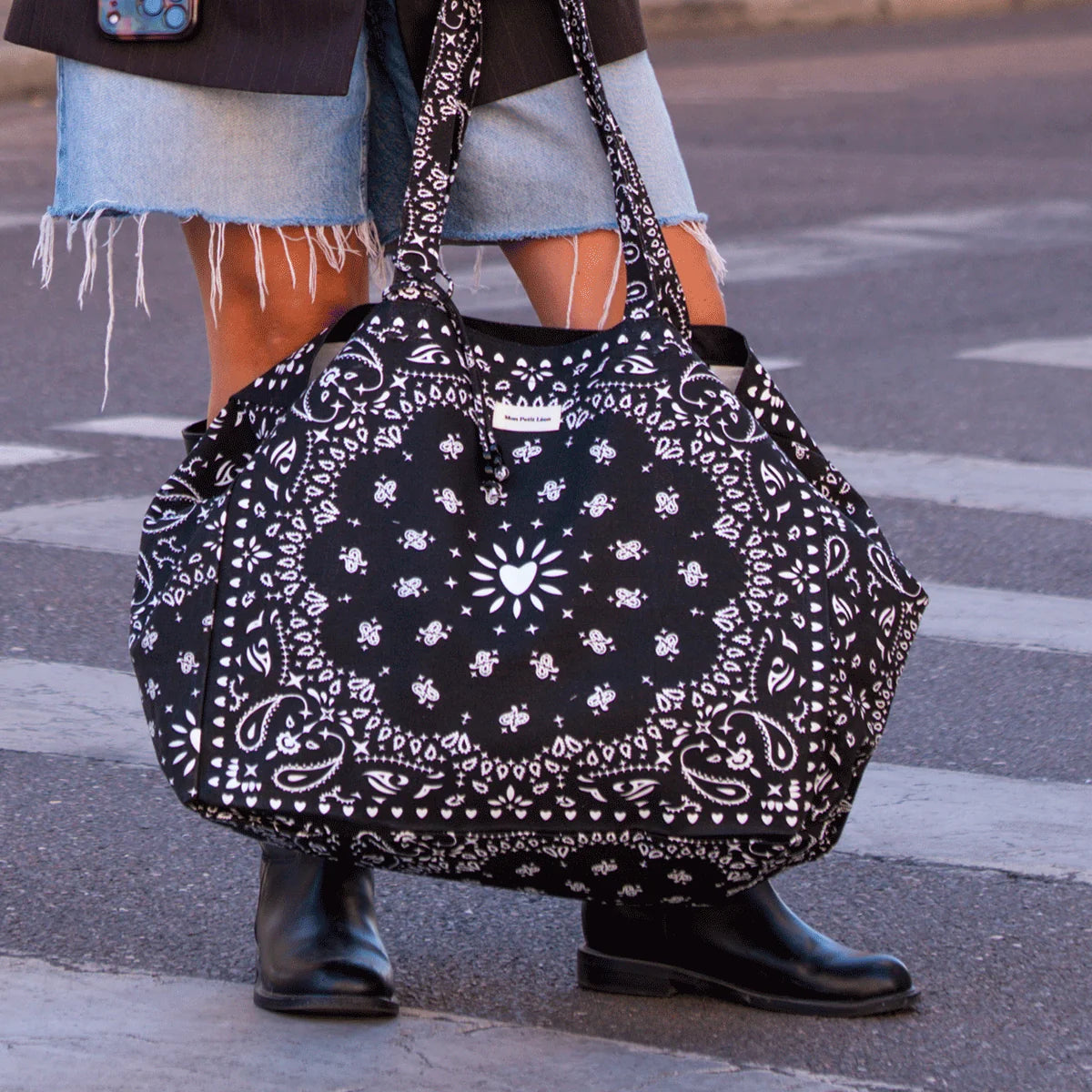 Cabas XXL Bandana Noir
