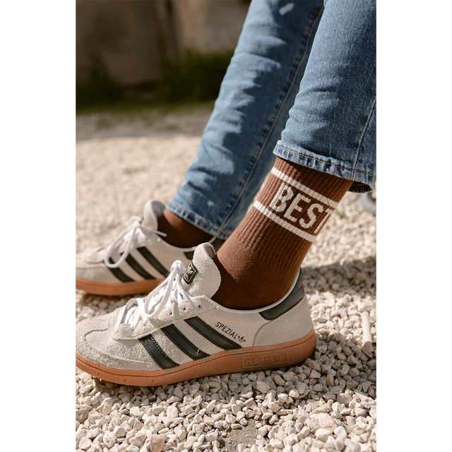 Chaussettes Best dad Marron