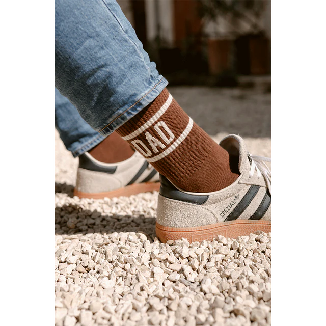 Chaussettes Best dad Marron