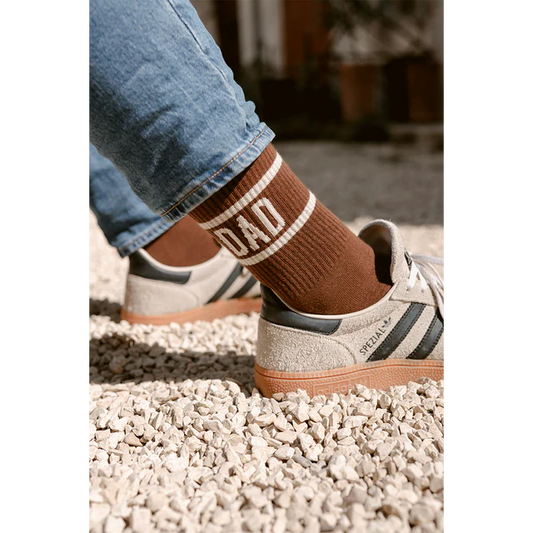 Chaussettes Best dad Marron