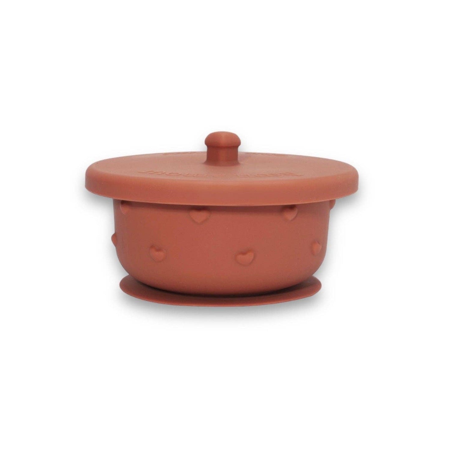Bol en silicone Soina Ina avec ventouse et couvercle hermétique Camel
