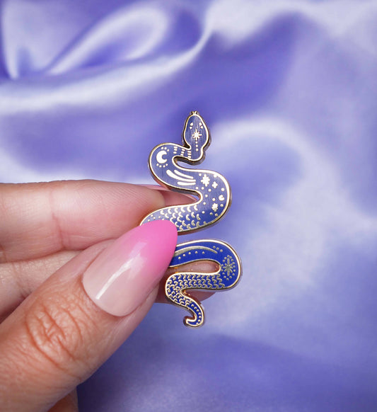 Pin'S Serpent Bleu