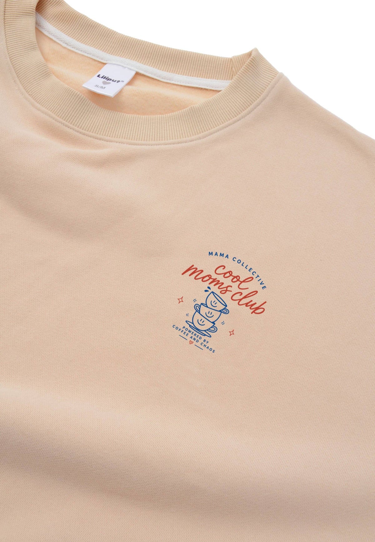 Sweat-shirt adulte beige Cool Moms Club