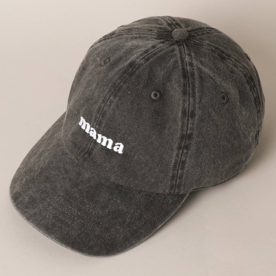 Casquette de baseball en coton brodée « mama »
