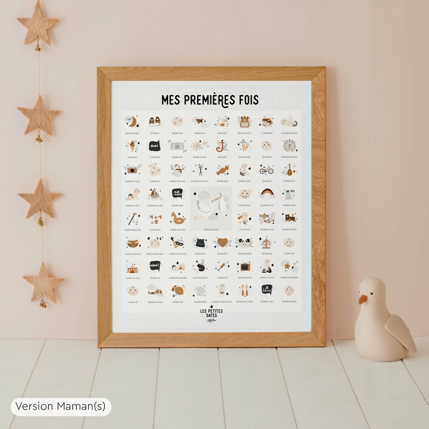 Affiche "Mes Premières Fois" - Peau Claire: Version maman / papa