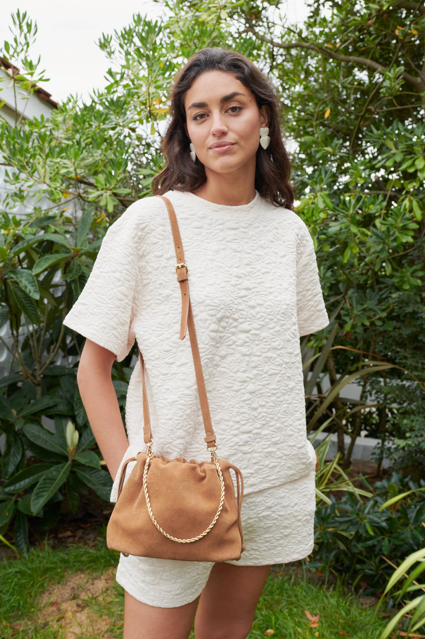 SAC CUIR SUEDE TESSA MOKA