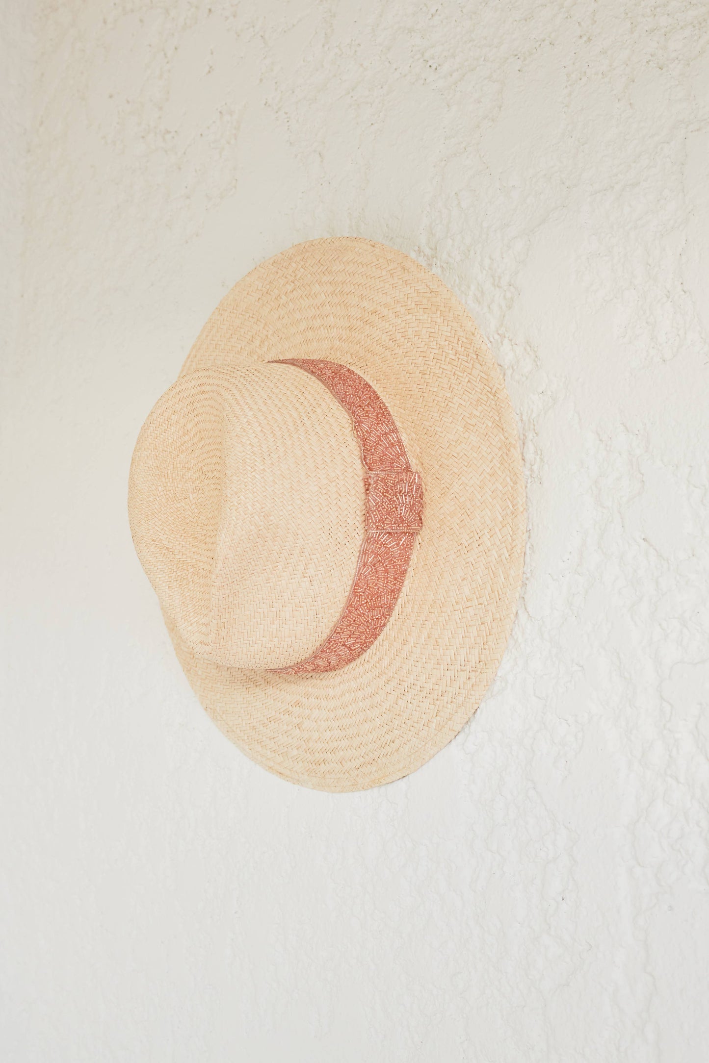 CHAPEAU PAILLE BRODÉ CUIVRÉ ROSALIE